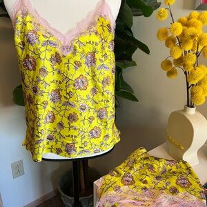 Victoria's Secret Yellow Floral Pajama Set